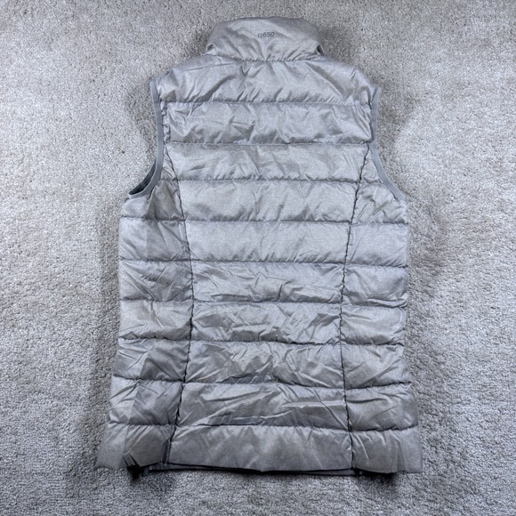 Eddie Bauer Vest Womens Small Gray Full Zip Sleeveless Down Puffer EB650 - Picture 5 of 8